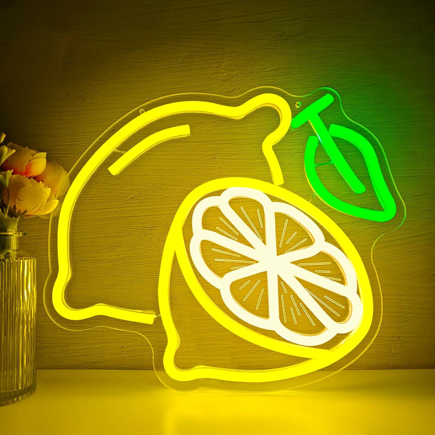 Lemon Neon Sign Dimmable LED L - Home Bar Signs のレビューと価格