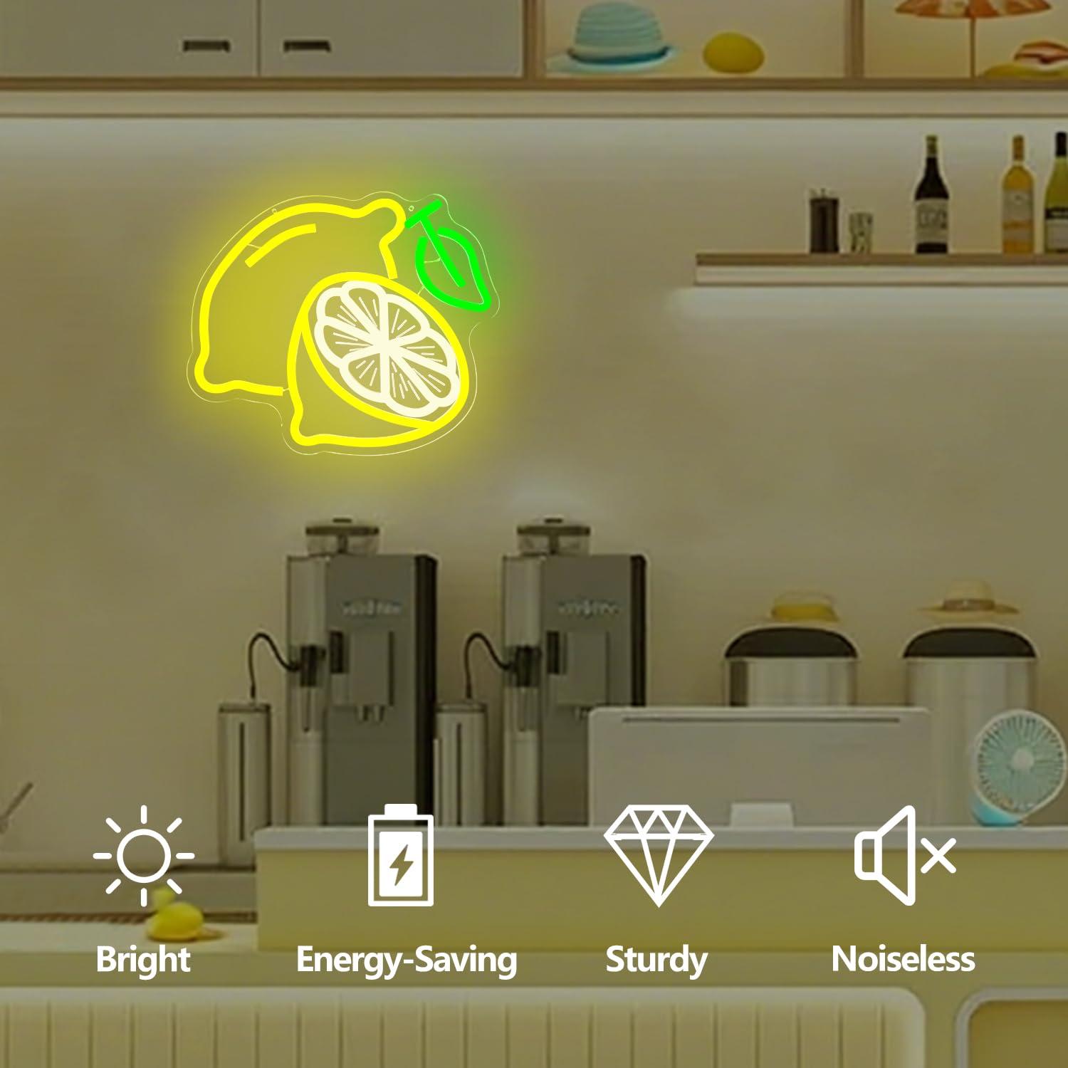 Lemon Neon Sign Dimmable LED L - Home Bar Signs のレビューと価格