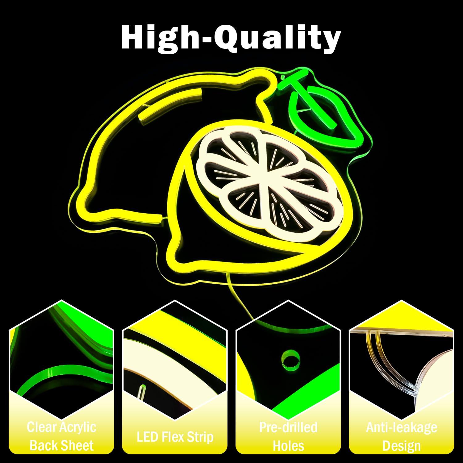 Lemon Neon Sign Dimmable LED L - Home Bar Signs のレビューと価格