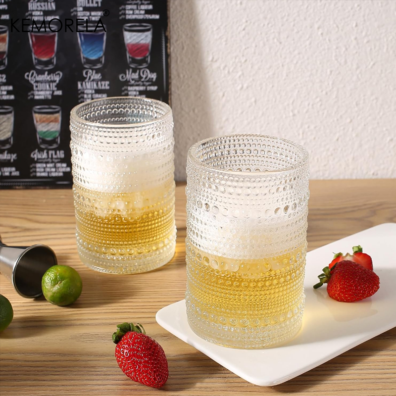 15oz Hobnail Drinking Glasses  - Highball Glass Set のレビューと価格