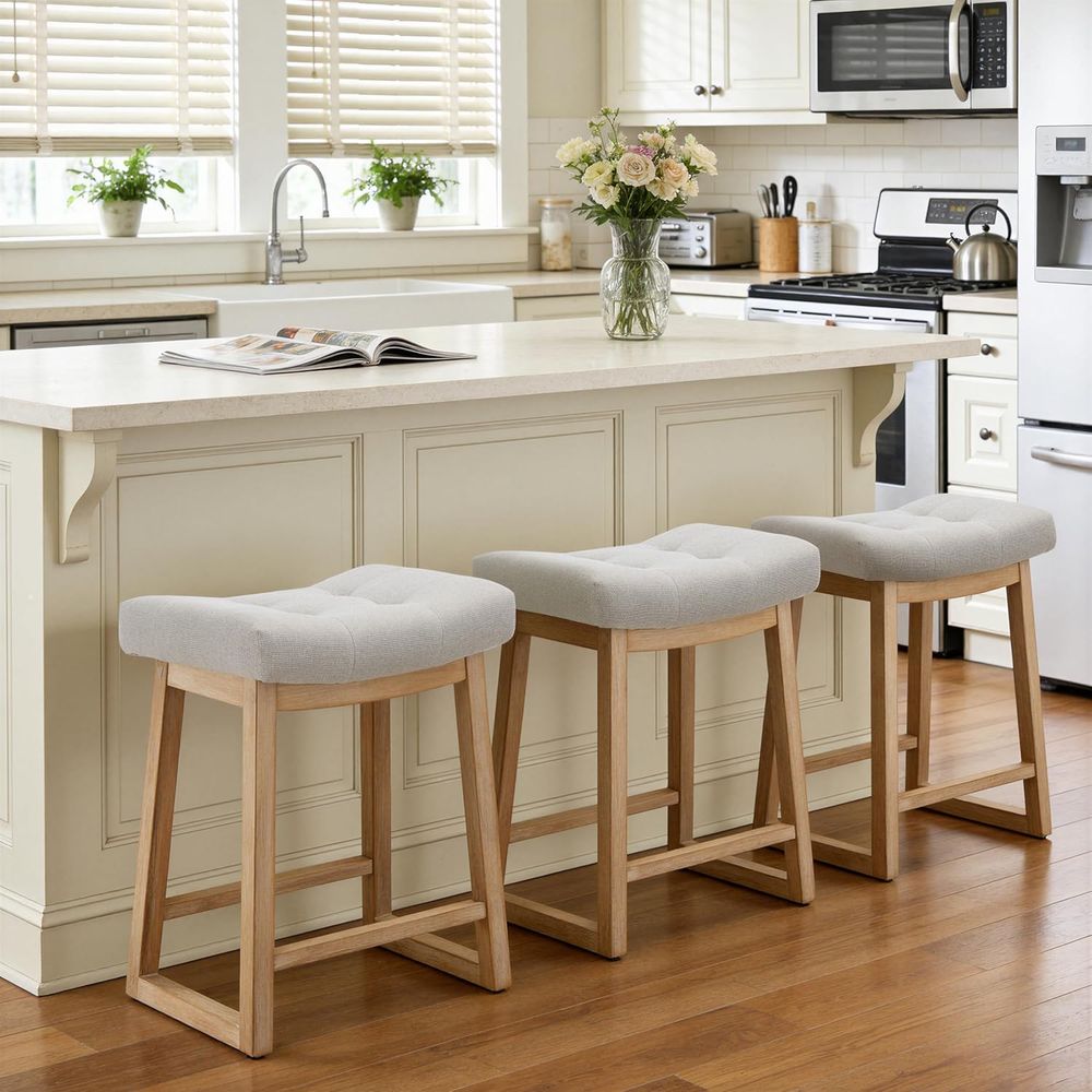 Set of 3, 24 Upholstered Count - Home Bar And Counter のレビューと価格