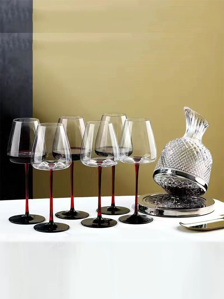 Burgundy Wine Glasses Crystal  - Highball Glass Set のレビューと価格