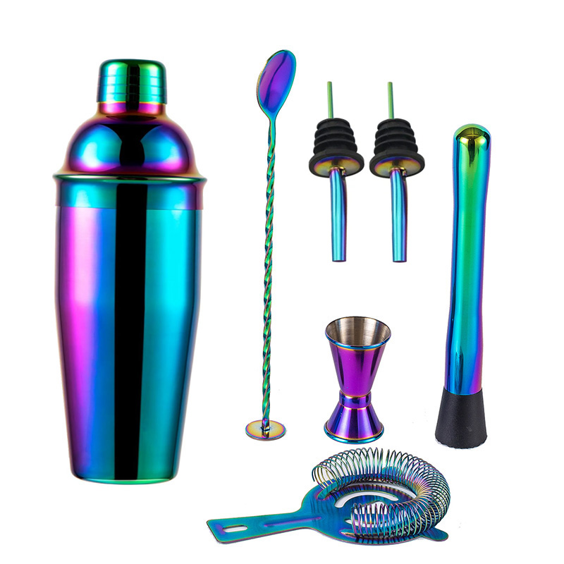 5/7pcs Rainbow Cocktail Shaker - Boston Shaker Set のレビューと価格