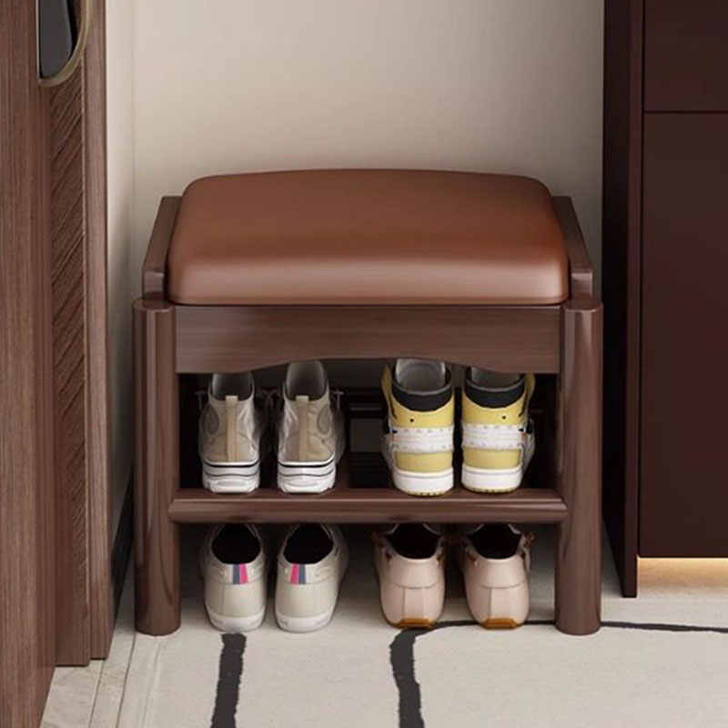 Modern Wood Foot Stool Shoe St - Home Bar Lounge のレビューと価格