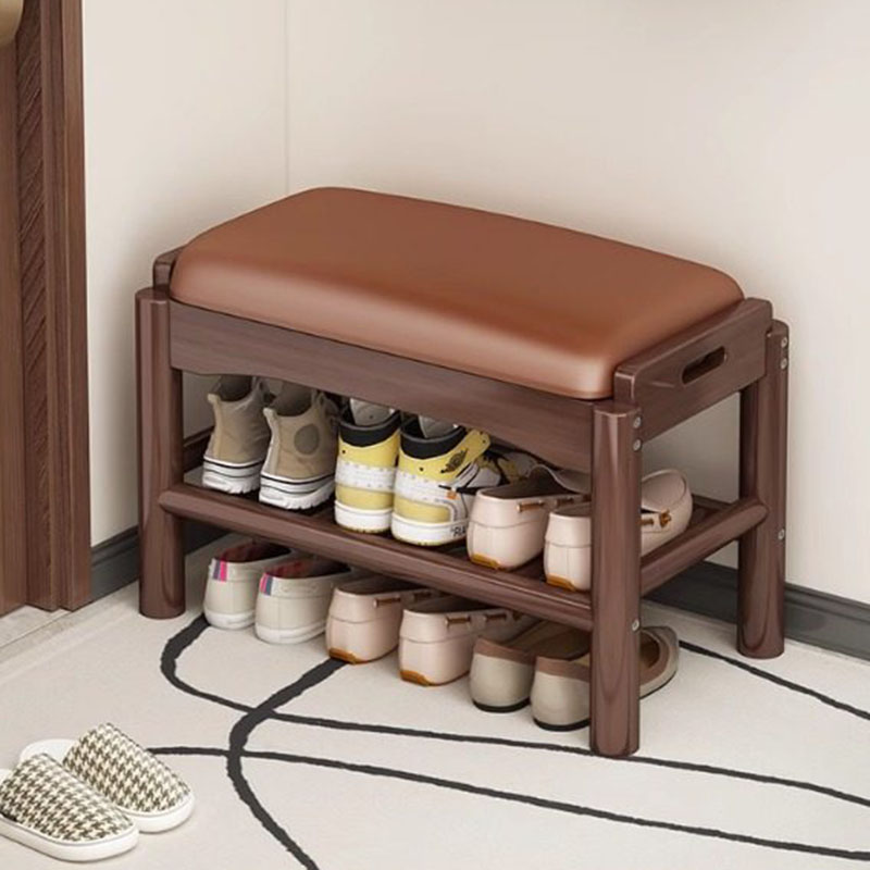 Modern Wood Foot Stool Shoe St - Home Bar Lounge のレビューと価格