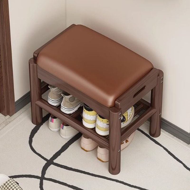 Modern Wood Foot Stool Shoe St - Home Bar Lounge のレビューと価格
