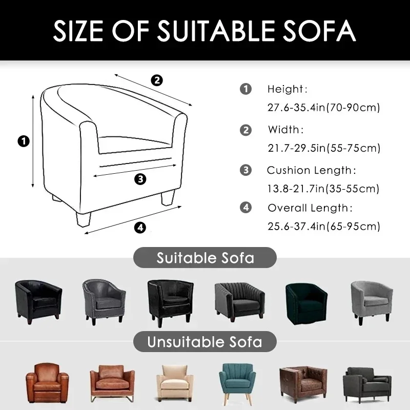 Elastic Club Chair Cover Jacqu - Home Bar Lounge のレビューと価格