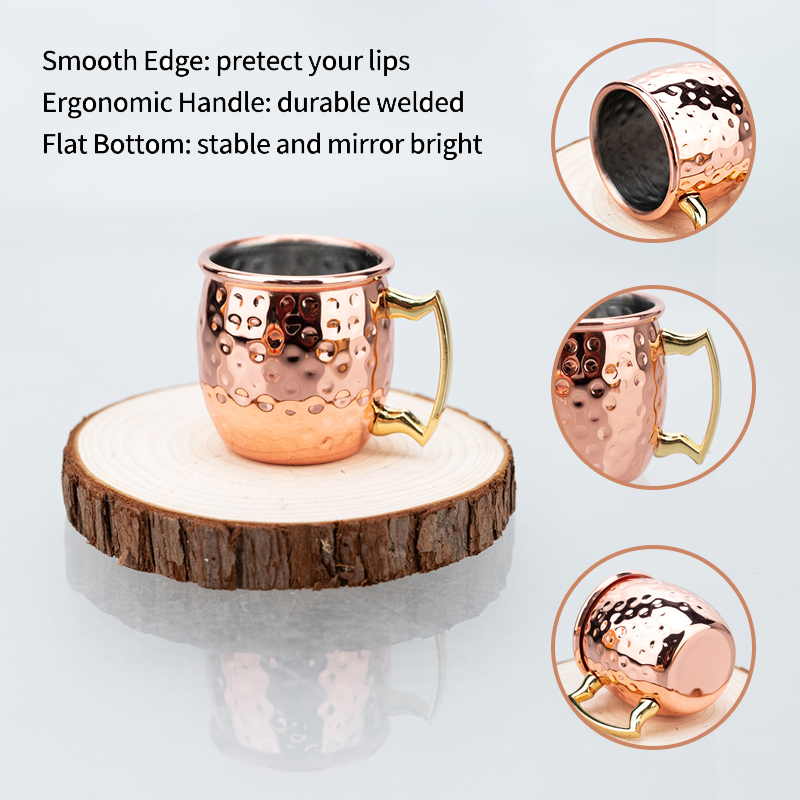 4Pcs 6Pcs 60ml Stainless Steel - Mule Copper Mug のレビューと価格