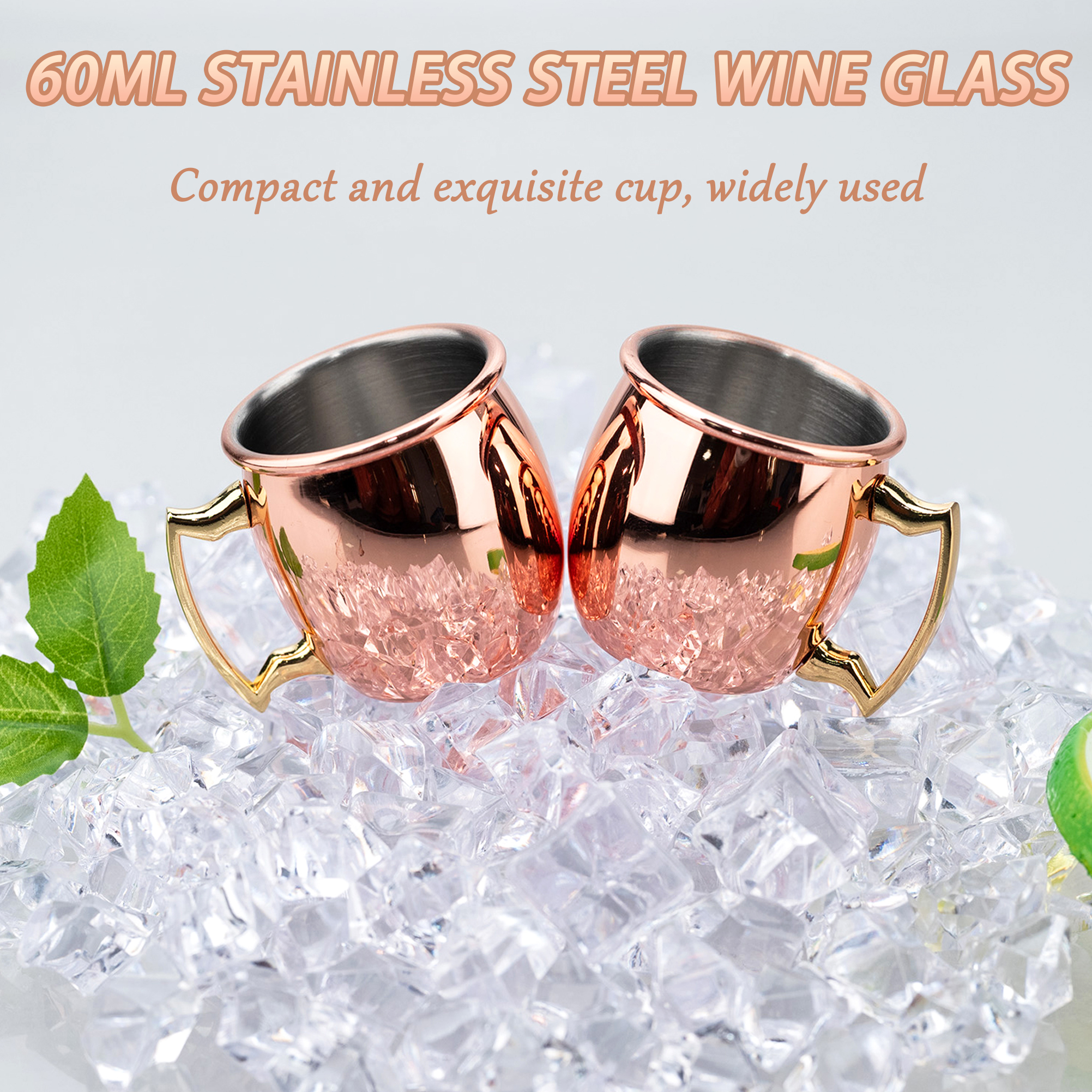 4Pcs 6Pcs 60ml Stainless Steel - Mule Copper Mug のレビューと価格