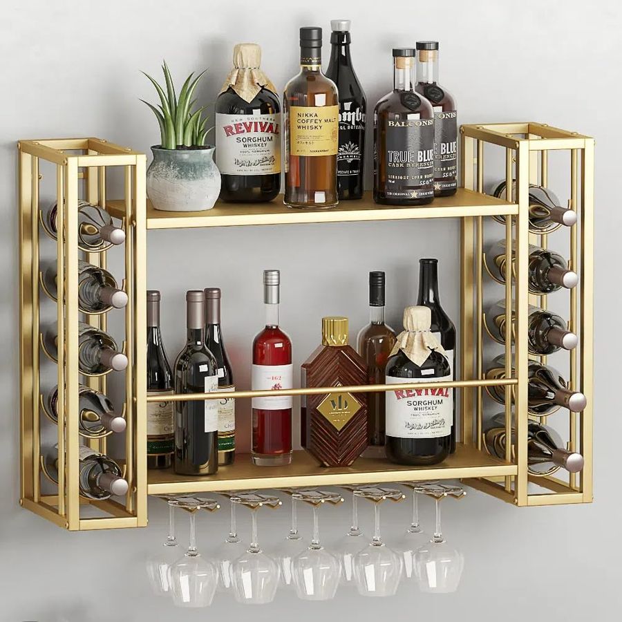 Wall Mounted Wine Rack, Wine R - Home Bar Shelf のレビューと価格
