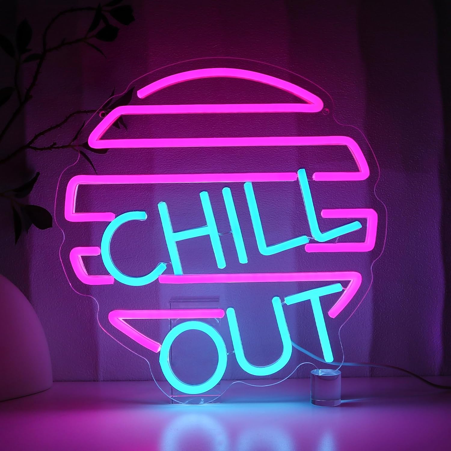 Chill Out Neon Sign for Wall D - Home Bar Lounge のレビューと価格