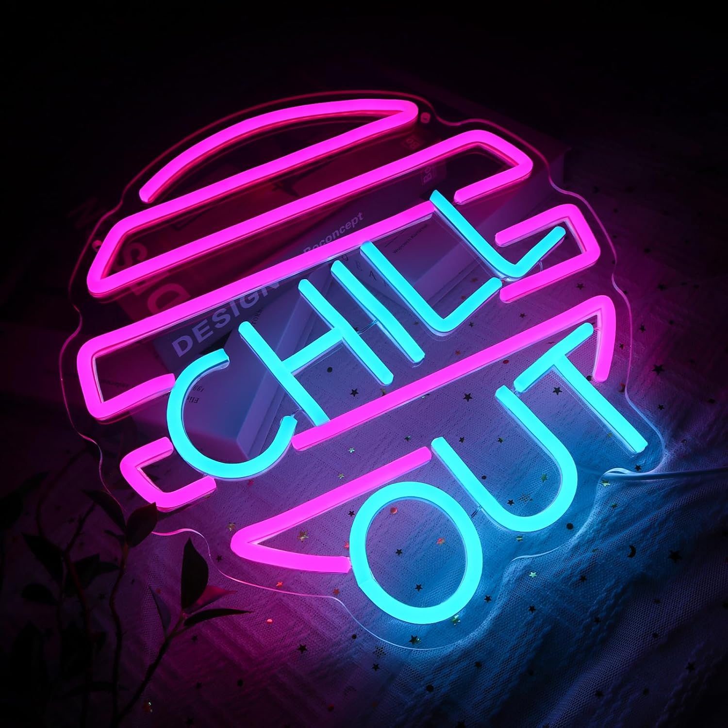 Chill Out Neon Sign for Wall D - Home Bar Lounge のレビューと価格