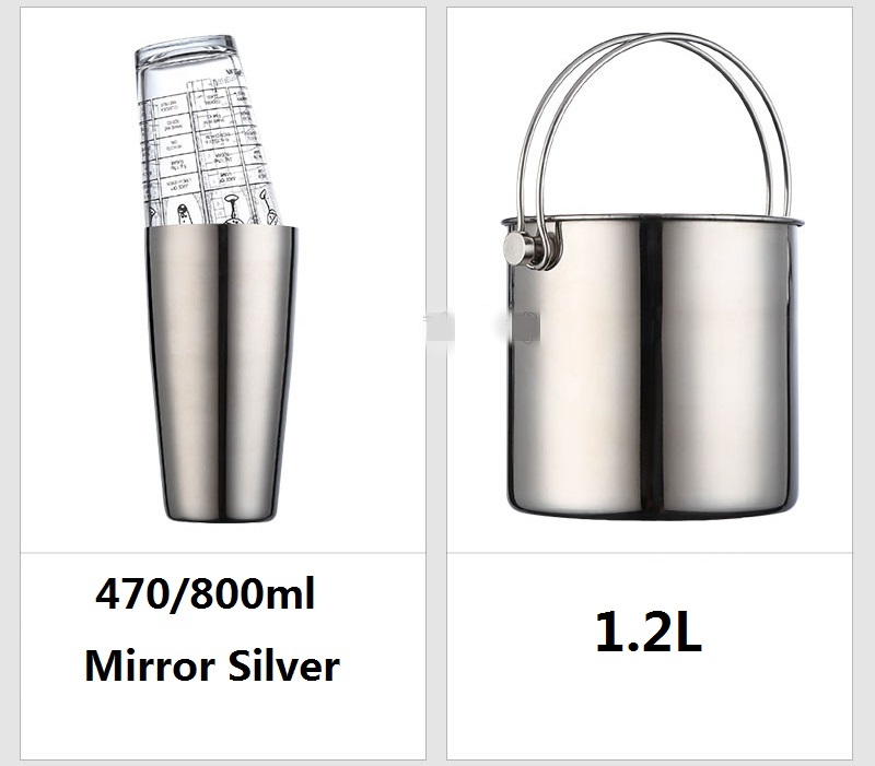 Cocktail Shaker Bar Set Stainl - Boston Shaker Set のレビューと価格