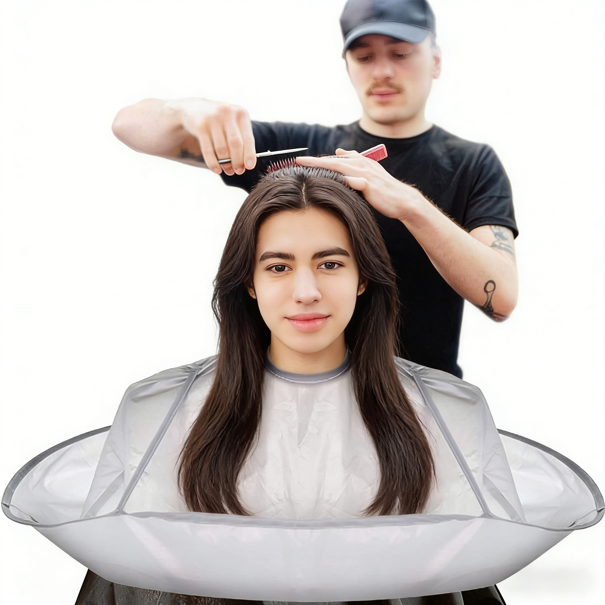 Hair Cutting Cape for All Ages - Home Barber のレビューと価格