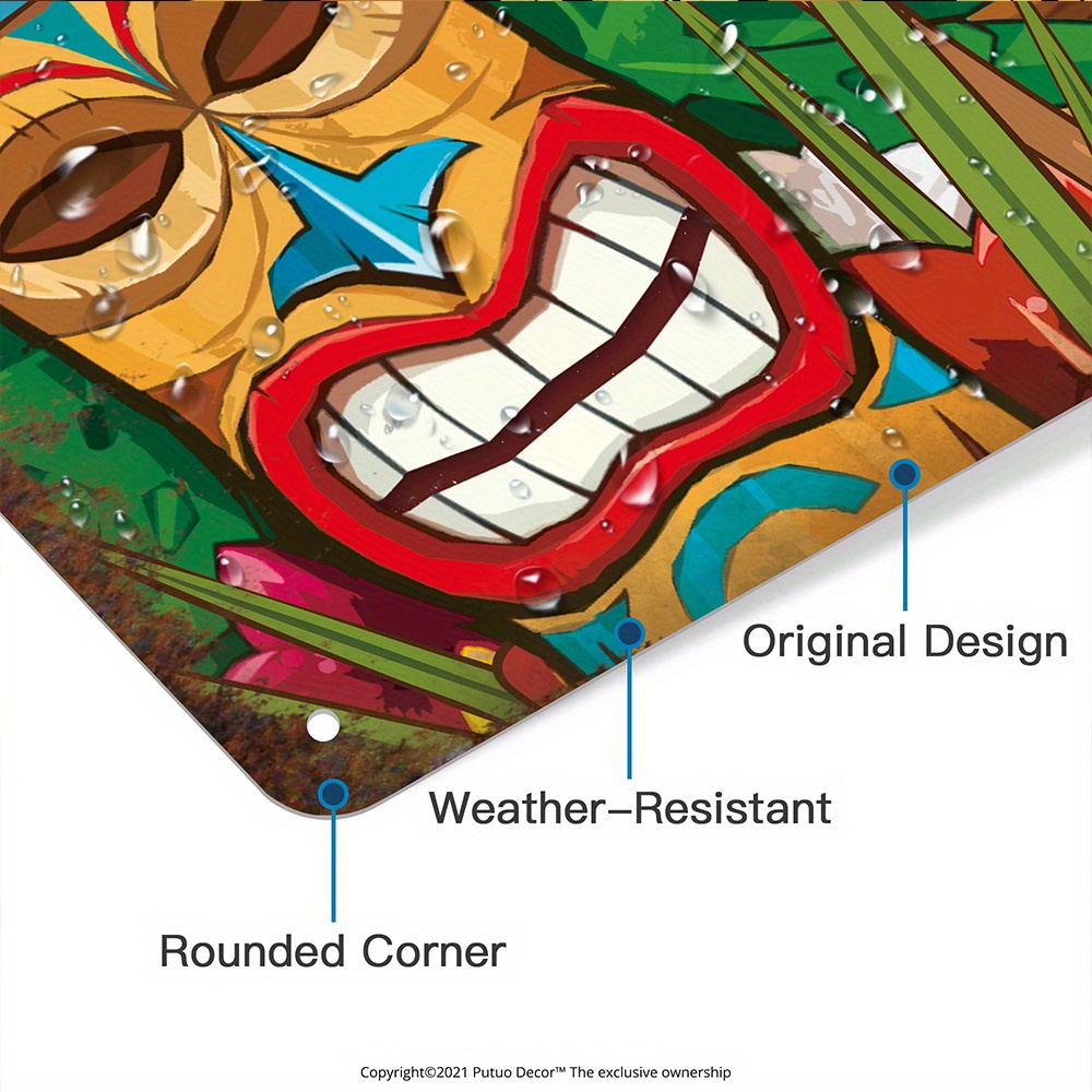 Custom  Decor Tiki Bar Sign, P - Home Bar Signs のレビューと価格