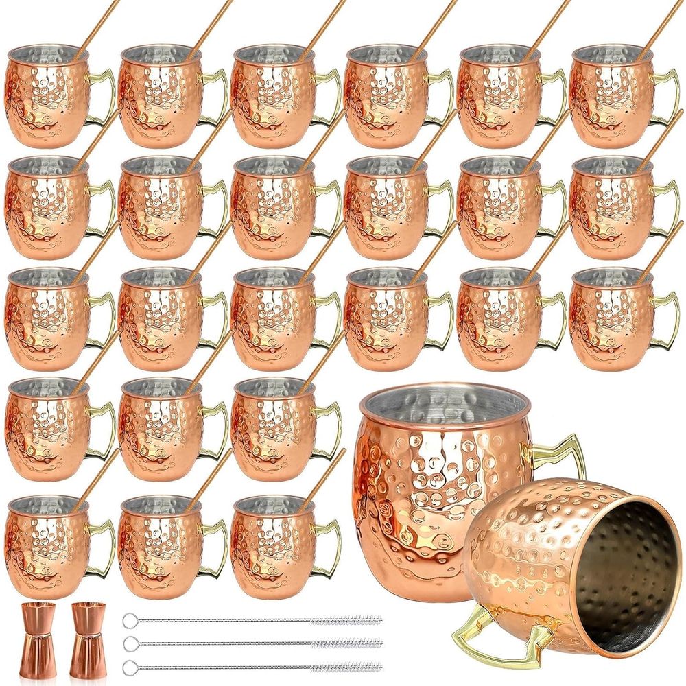 Moscow Mule Copper Mugs- Set o - Mule Copper Mug のレビューと価格