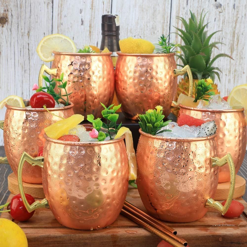 Moscow Mule Copper Mugs- Set o - Mule Copper Mug のレビューと価格