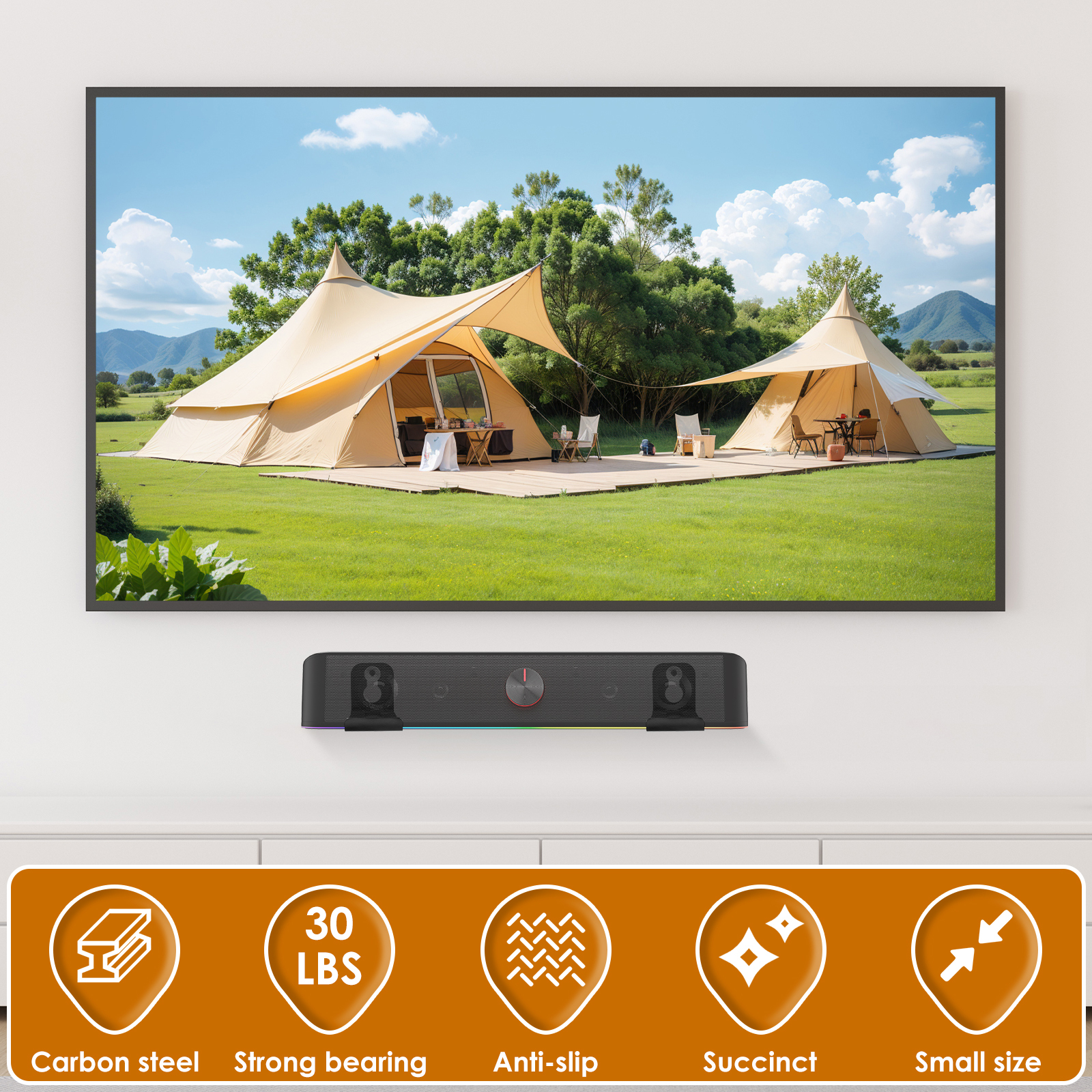 2Pcs Soundbar Speaker Stands W - Home Bar Shelf のレビューと価格