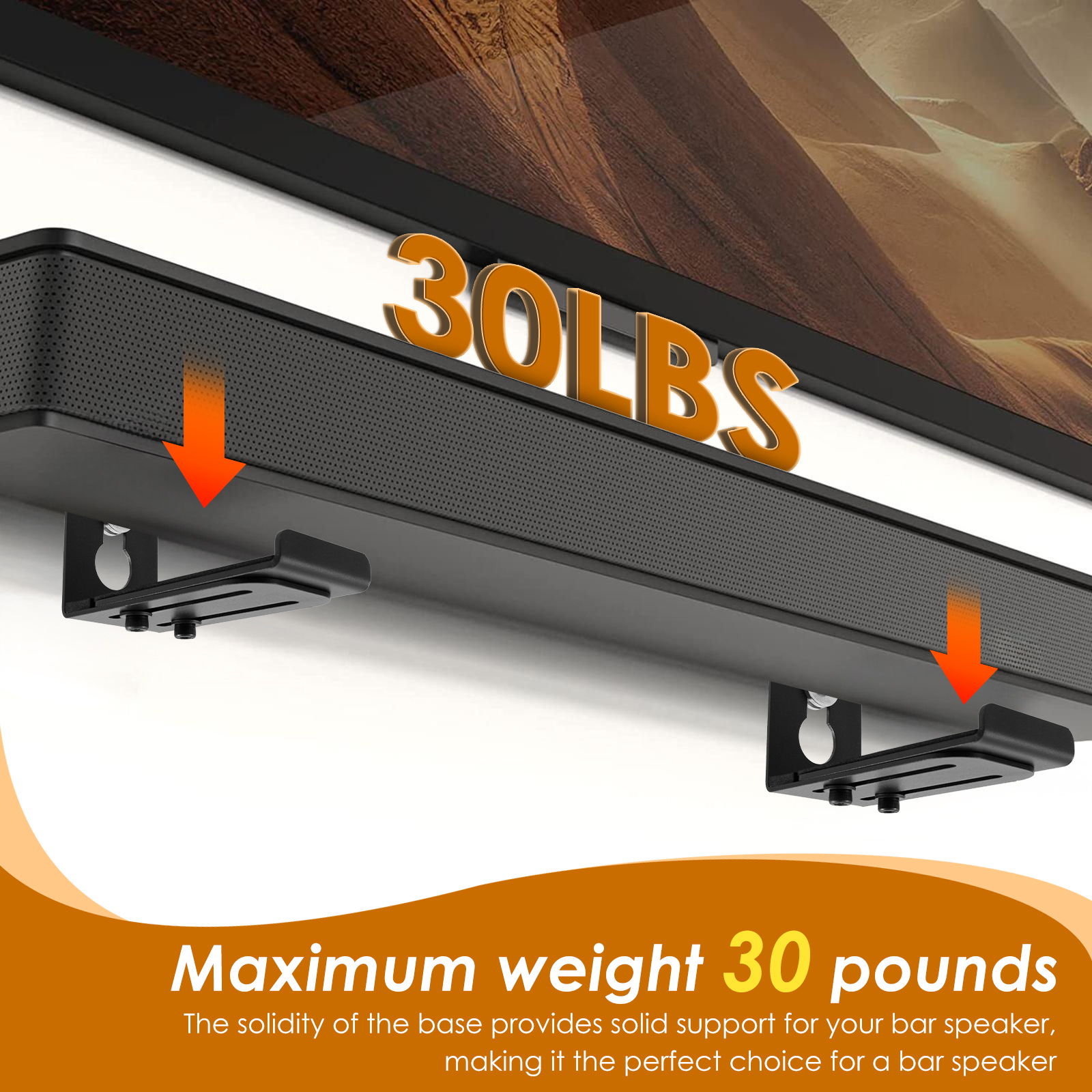 2Pcs Soundbar Speaker Stands W - Home Bar Shelf のレビューと価格