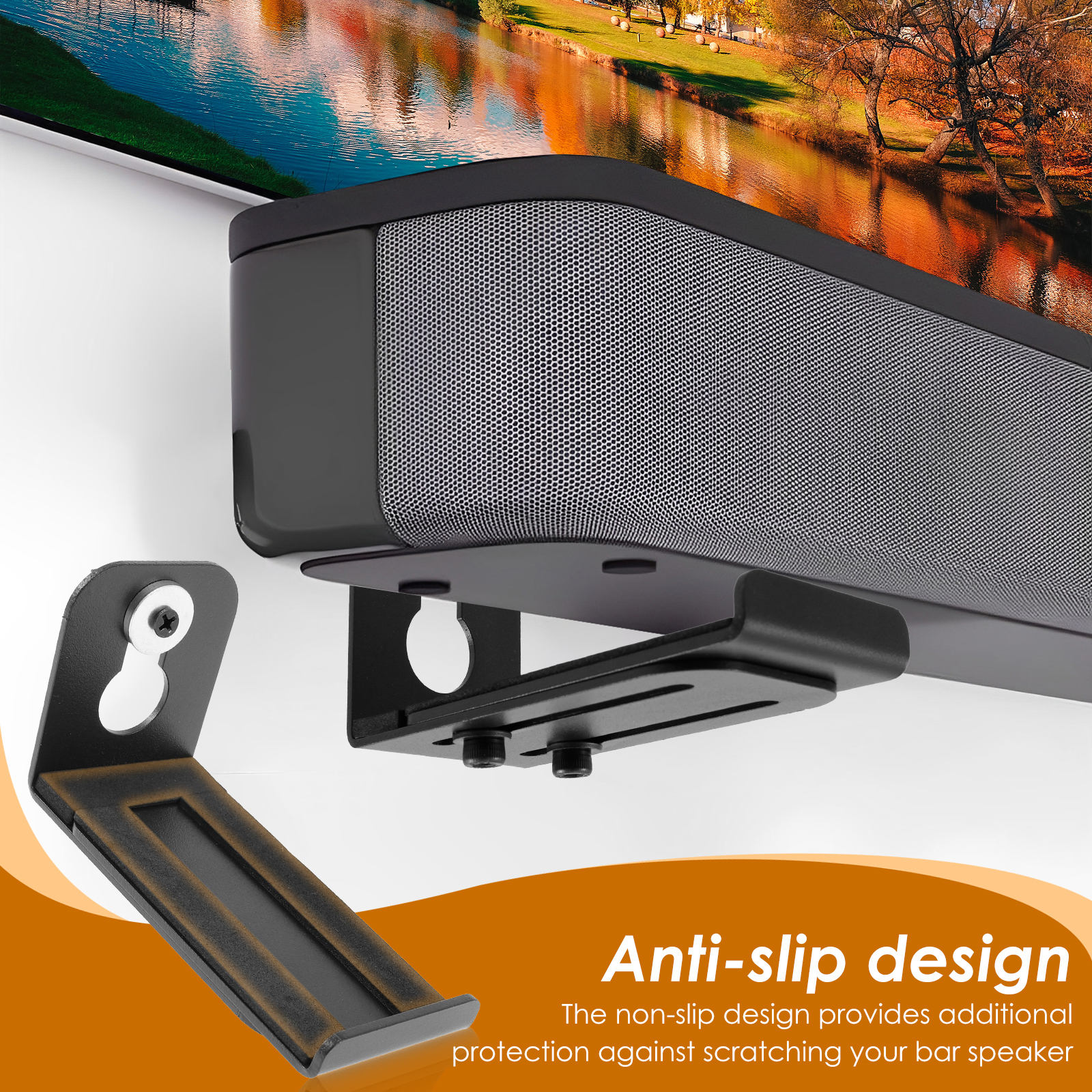 2Pcs Soundbar Speaker Stands W - Home Bar Shelf のレビューと価格