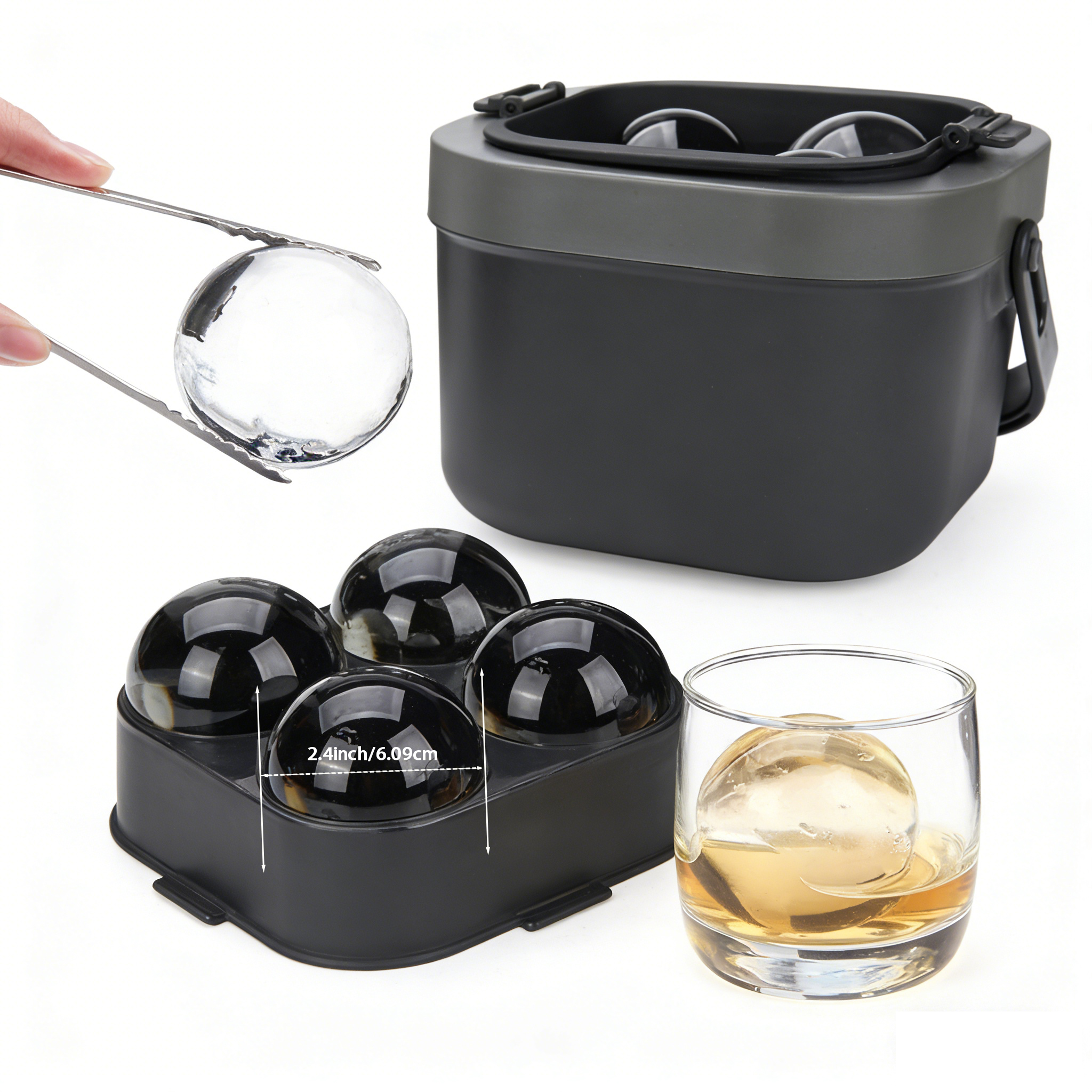 Crystal Clear Ice Ball Maker,  - Ice Mold Sphere のレビューと価格