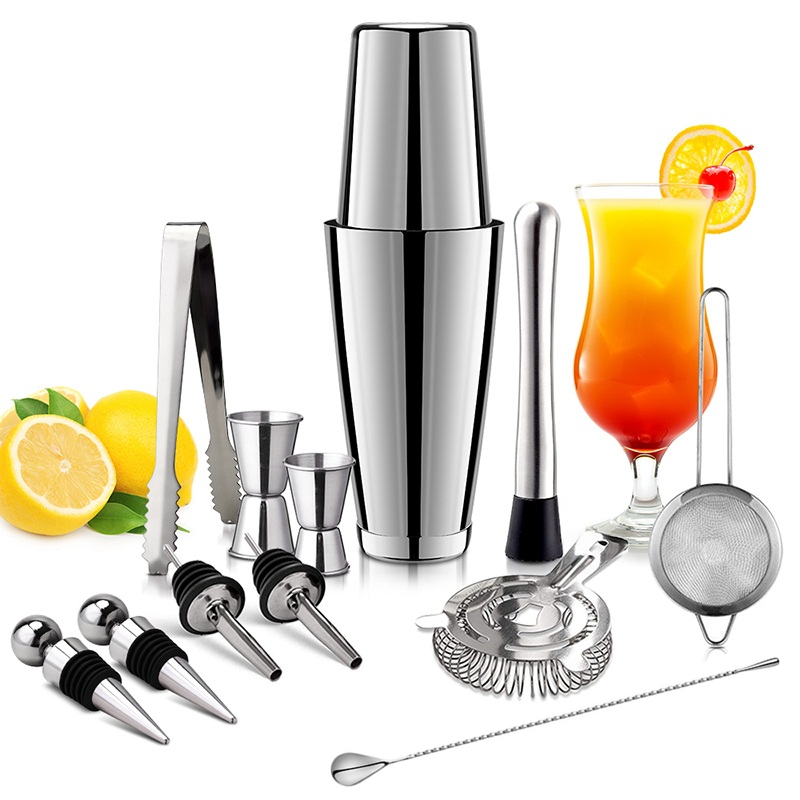 13Pcs/Set Stainless Steel Cock - Boston Shaker Set のレビューと価格