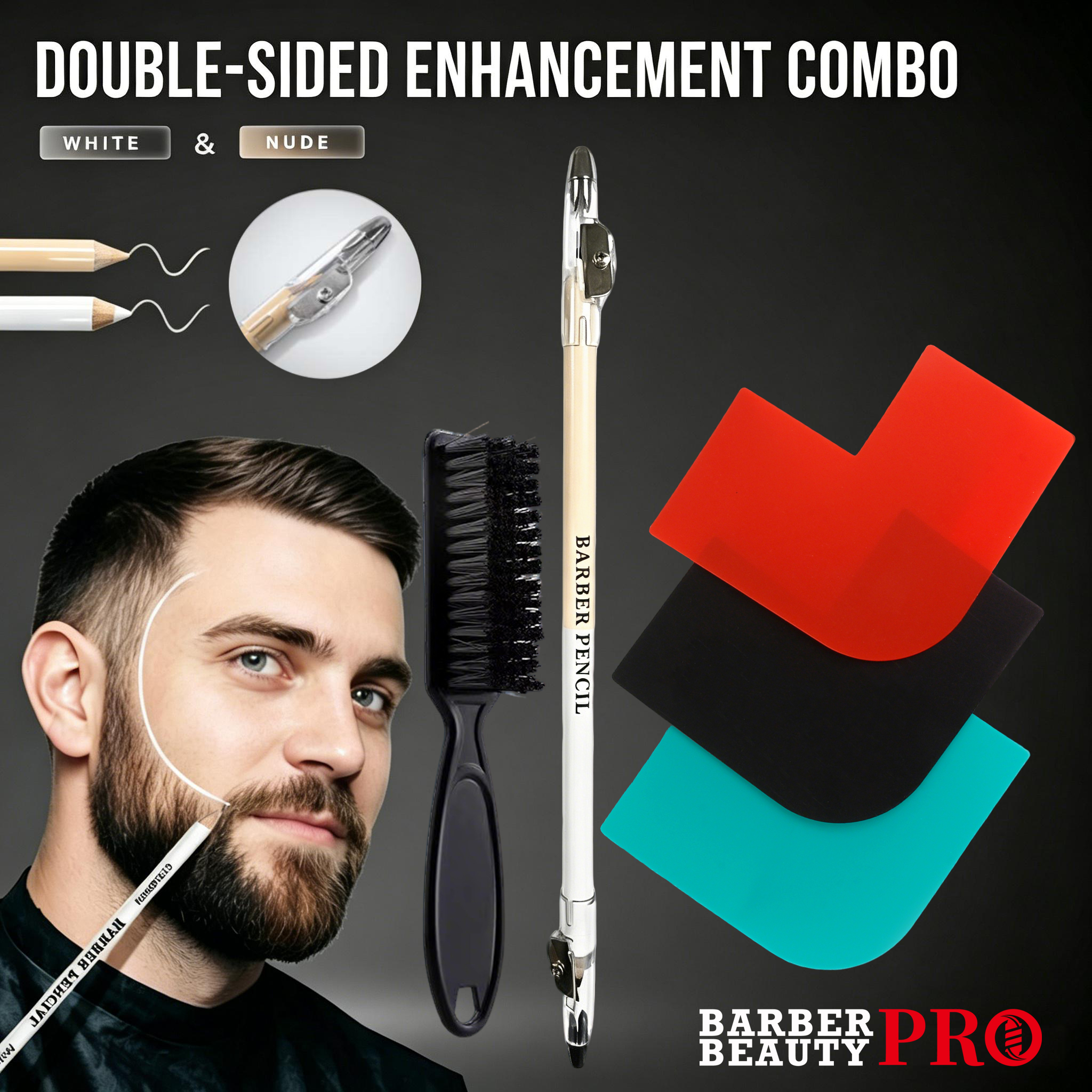 3Pcs Double-sided Barber Beard - Home Barber のレビューと価格