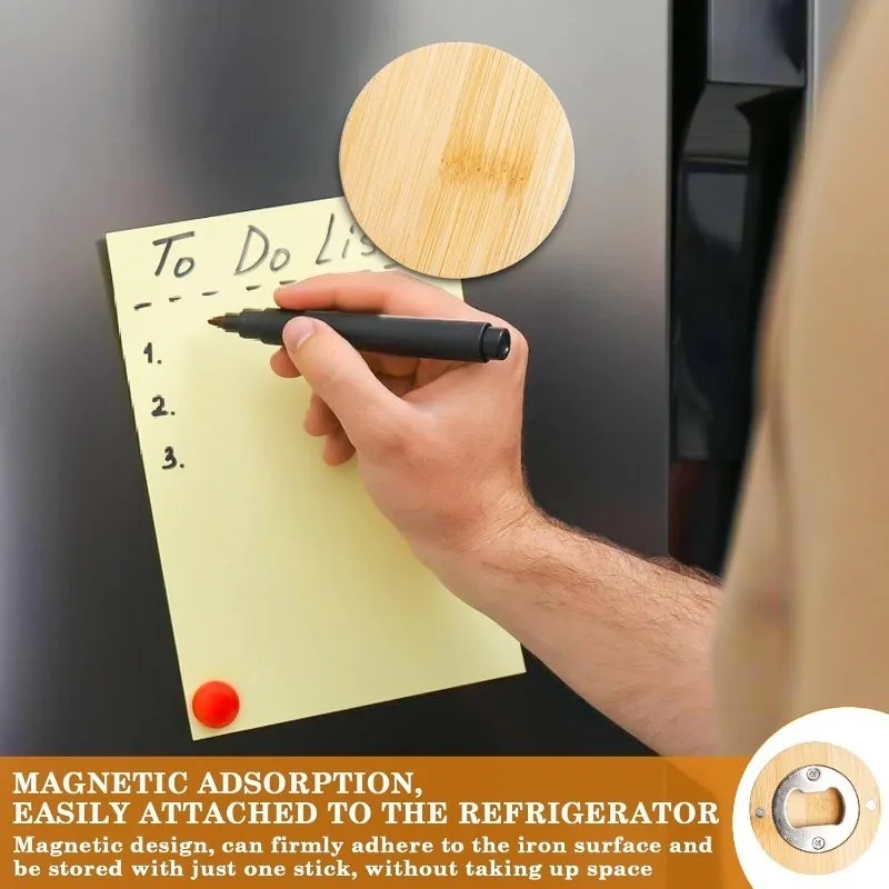 10/1pcs Magnetic Bamboo Bottle - Home Bar And Fridge のレビューと価格