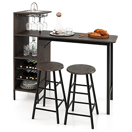 3-Piece Industrial Bar Set: Br - Home Bar And Counter のレビューと価格