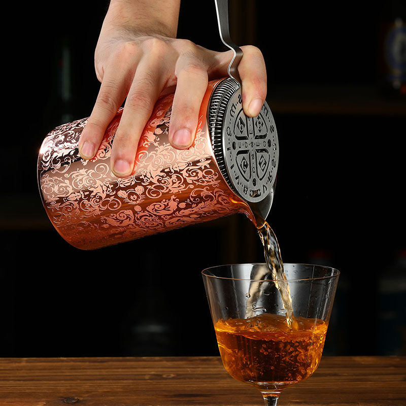 Cocktail Mixing Glass Etched W - Bitters Bottle Set のレビューと価格