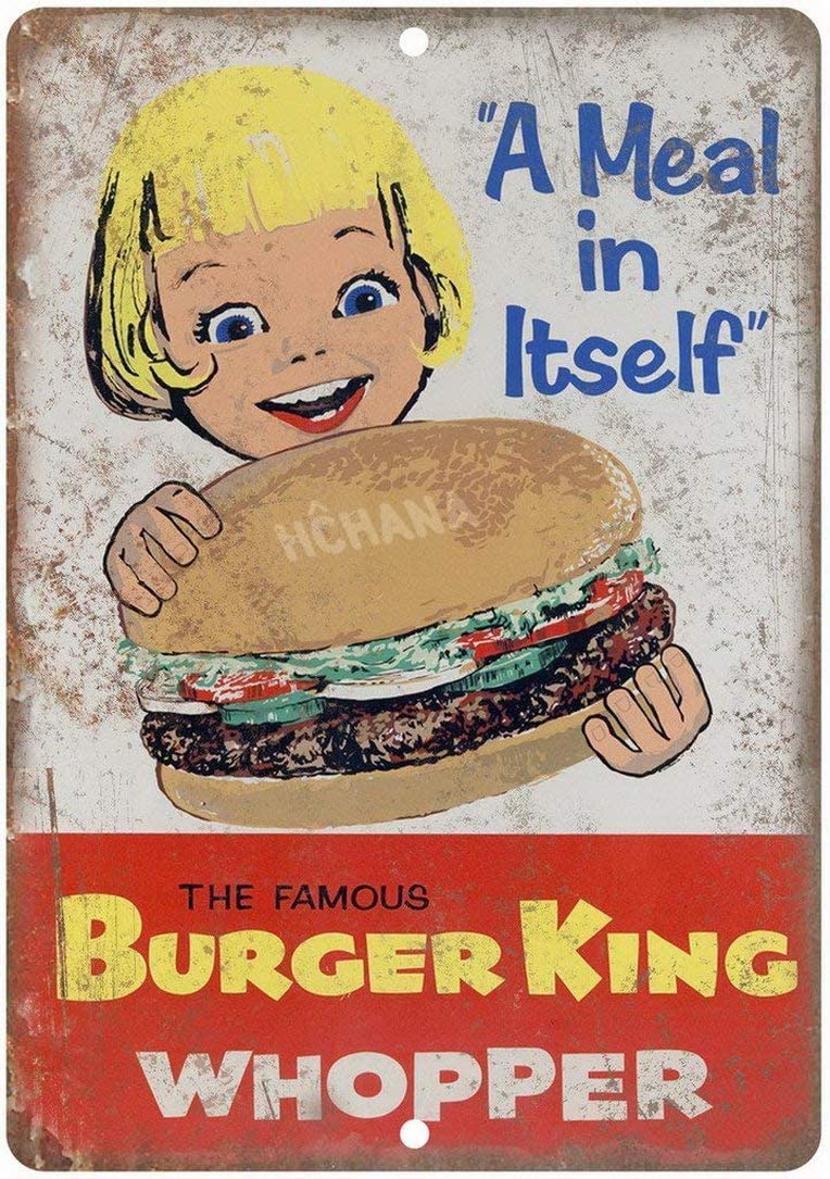 Vintage Metal Tin Sign Whopper - Home Bar And Coffee のレビューと価格
