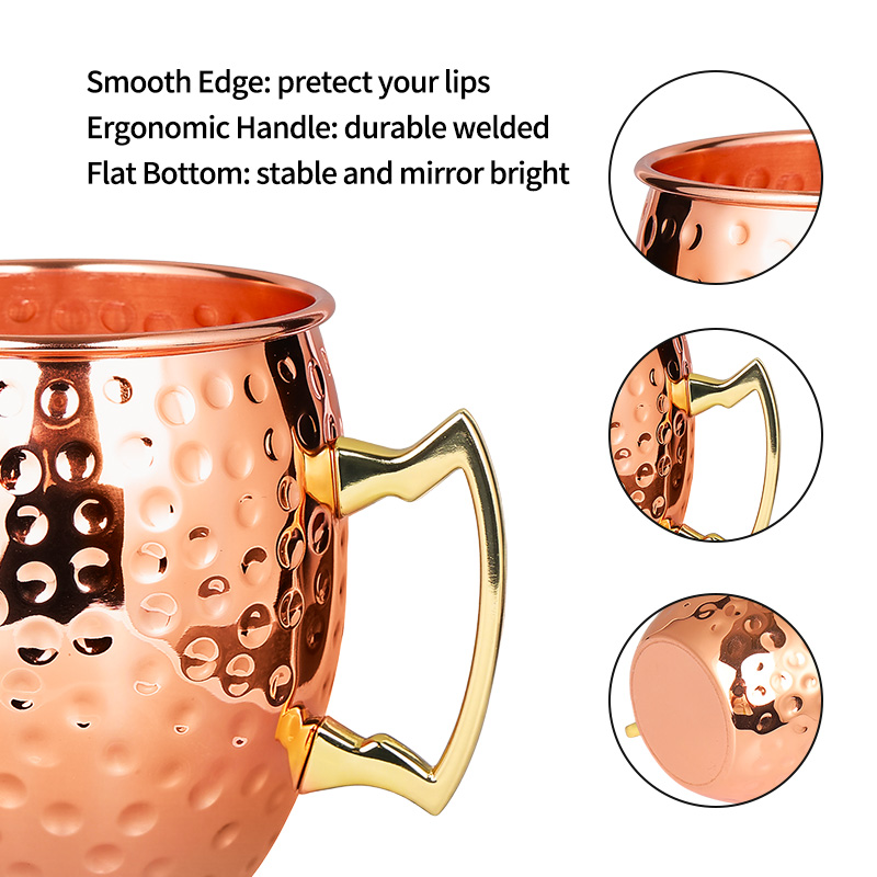 Moscow Mule Stainless Steel Mu - Mule Copper Mug のレビューと価格