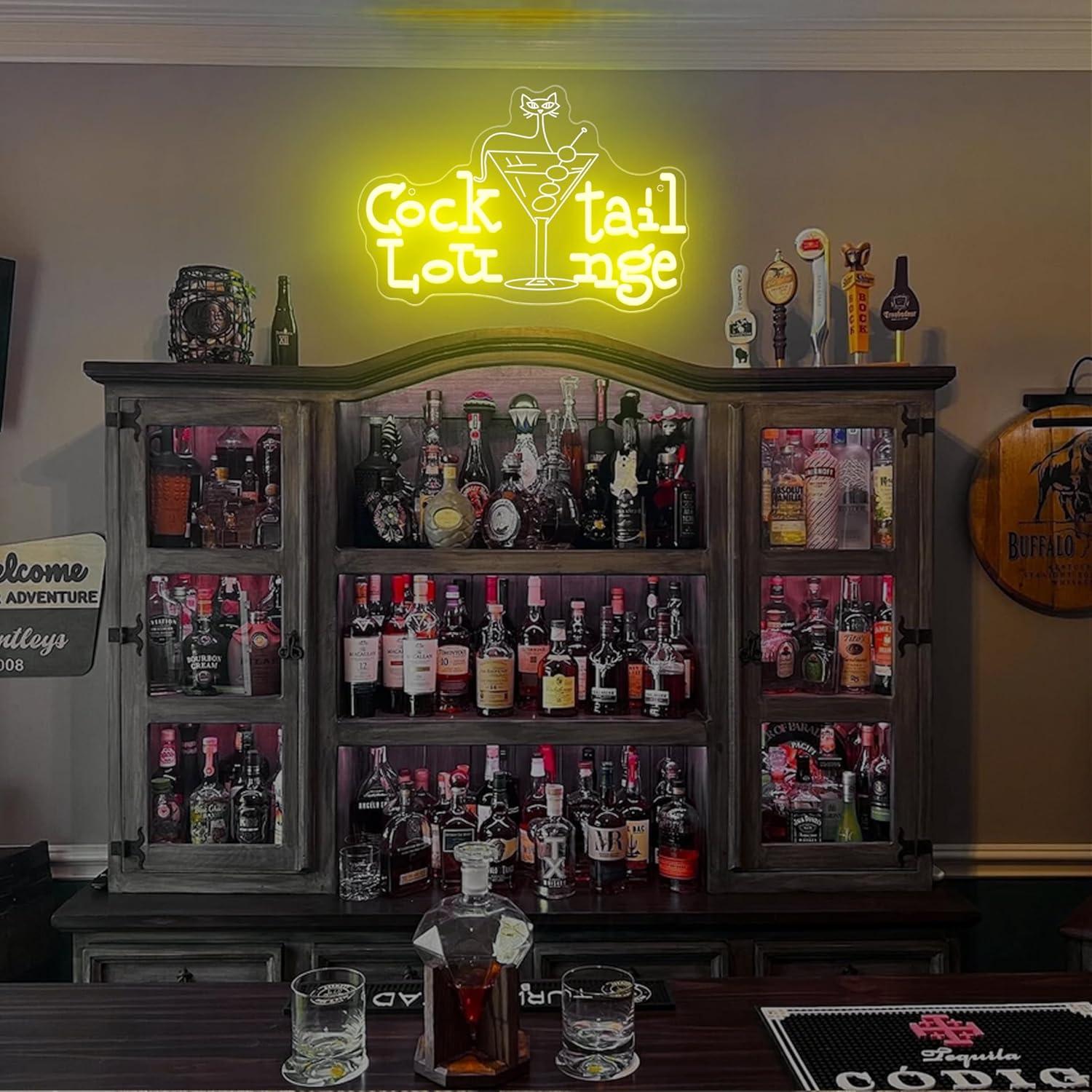 Cocktail Lounge Neon Sign Dimm - Home Bar Signs のレビューと価格
